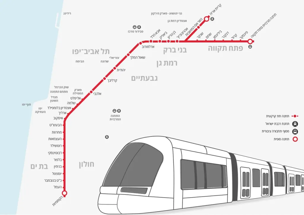 La linea rossa della metropolitana leggera